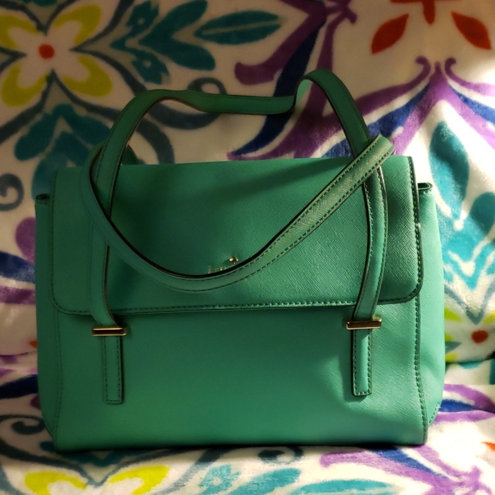 Kate Spade Teal Cedar St. Luciana Lthr. Bag